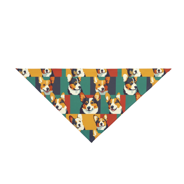 Tri-Color Pop Corgi Gallery Pet Bandana