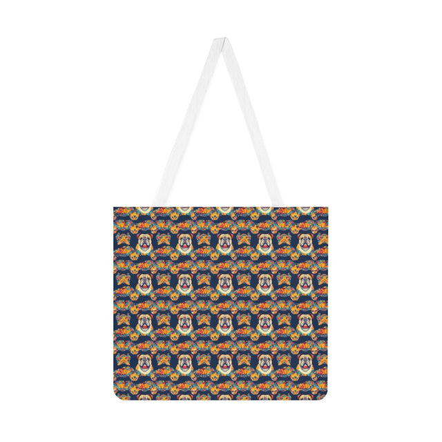 Tropical Bloom Bulldogs Tote Bag