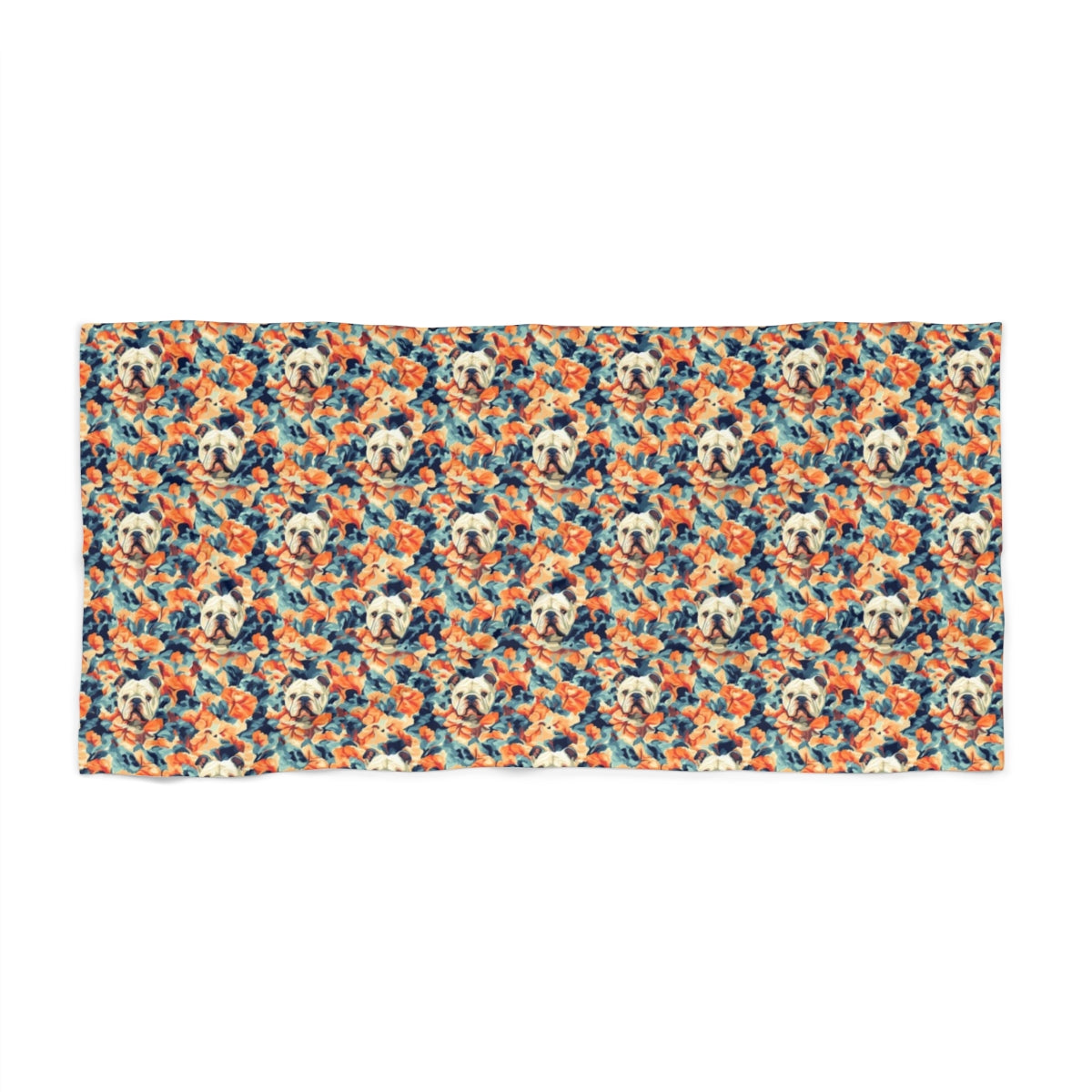 Tropical Paradise Bulldogs Beach Towel