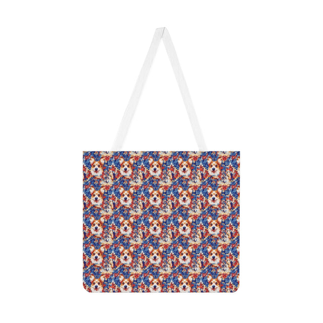 Tropical Paradise Corgis Tote Bag