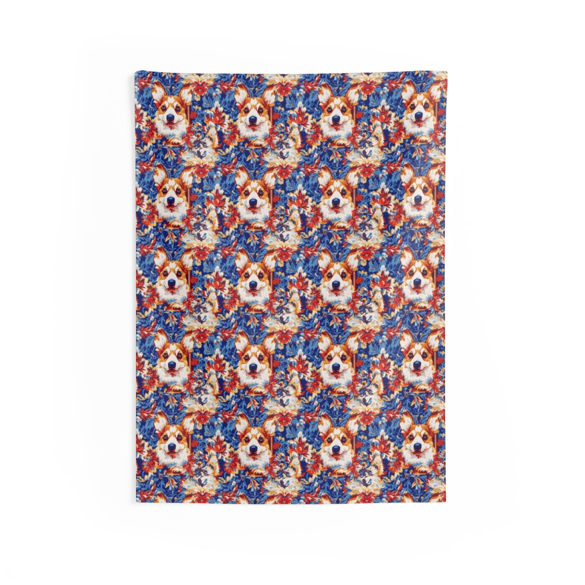 Tropical Paradise Corgis Wall Tapestry
