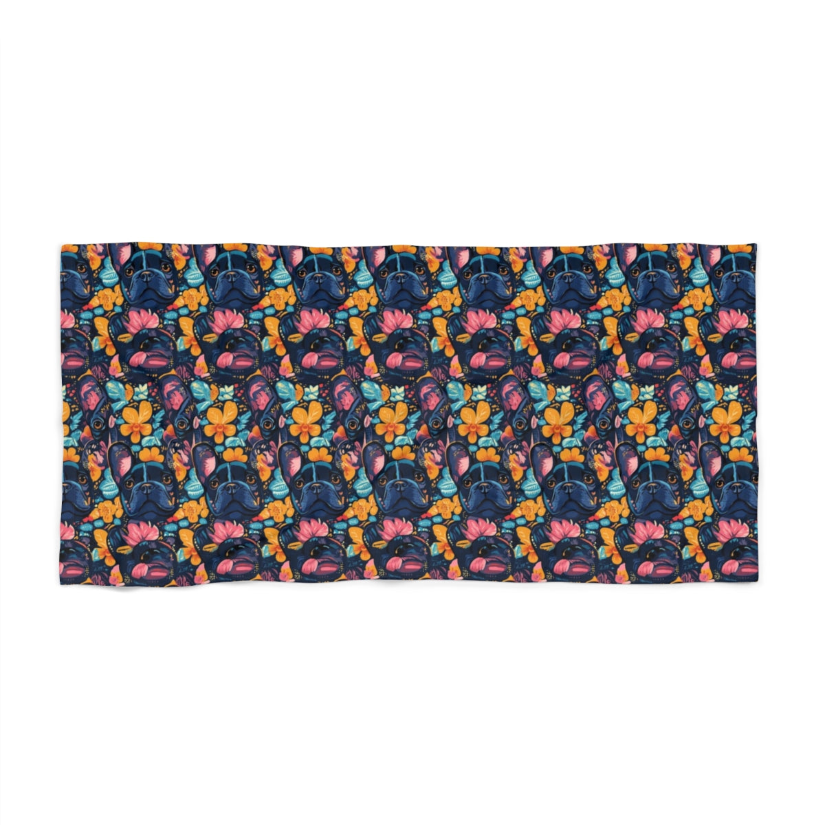 Tropical Twilight Frenchies Beach Towel