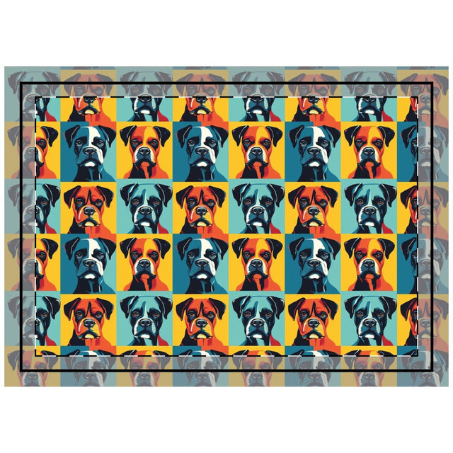 Turquoise Burst Boxer Brigade Throw Pillow