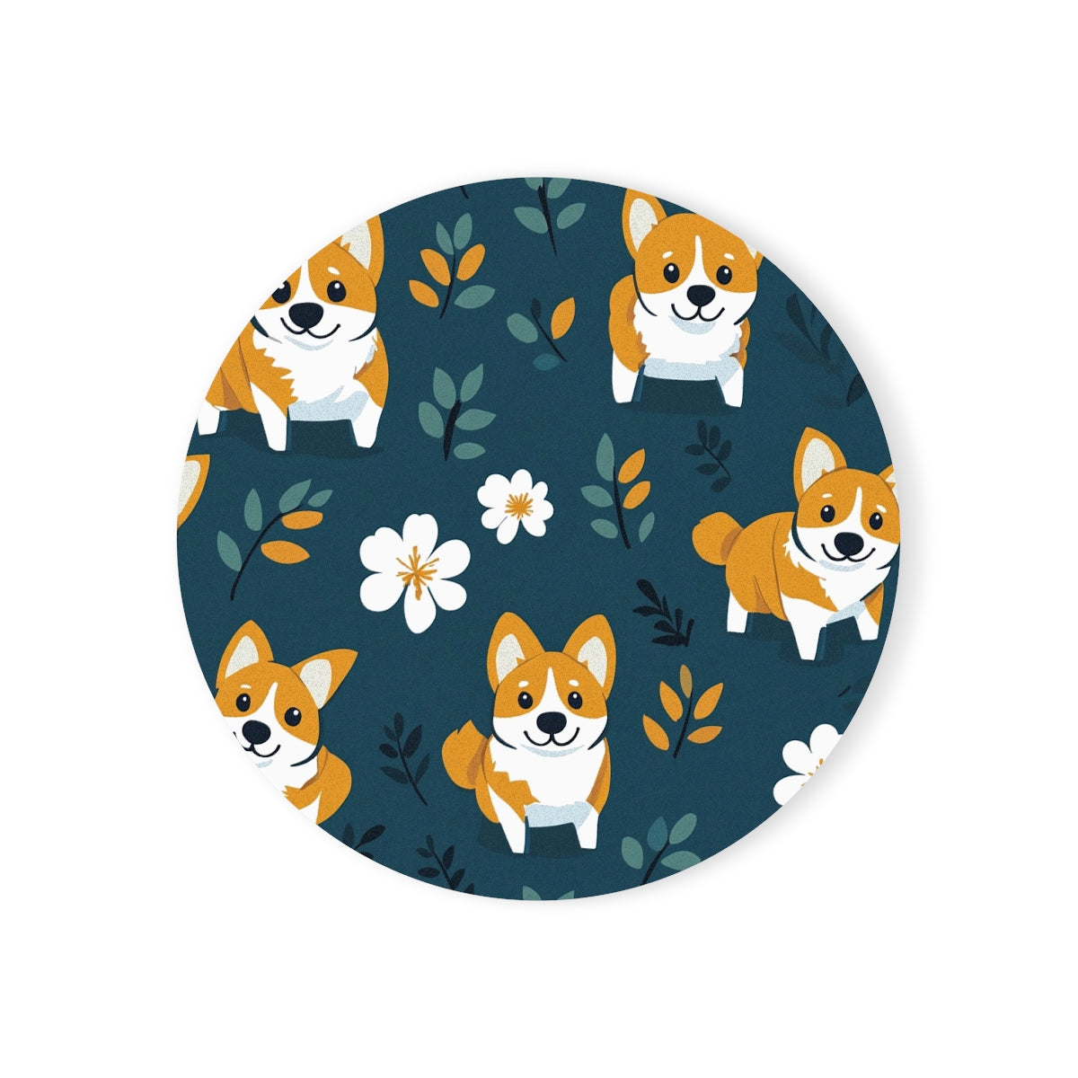 Twilight Garden Corgis Coasters