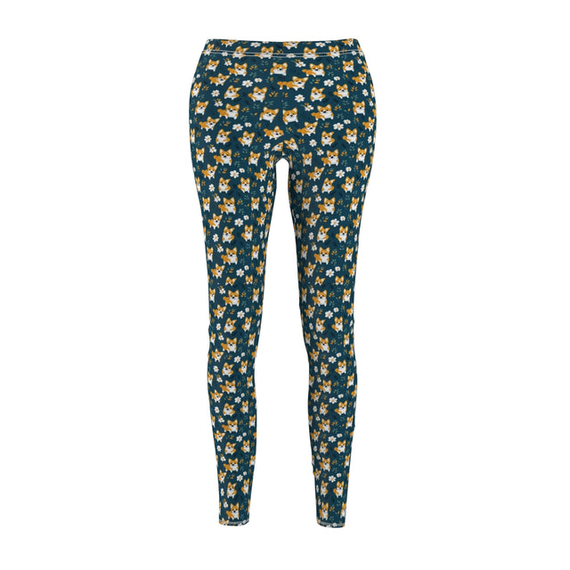 Twilight Garden Corgis Leggings