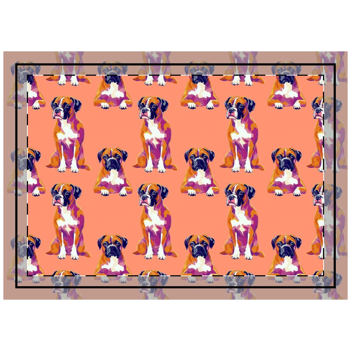 Vibrant Pop Boxers Throw Pillow