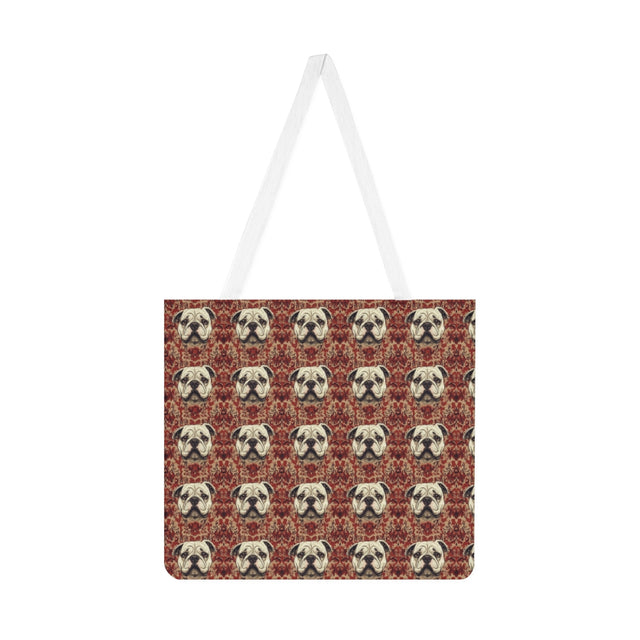 Victorian Bulldog Tapestry Tote Bag