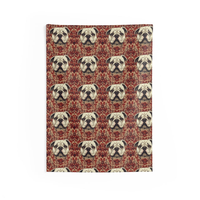 Victorian Bulldog Tapestry Wall Tapestry