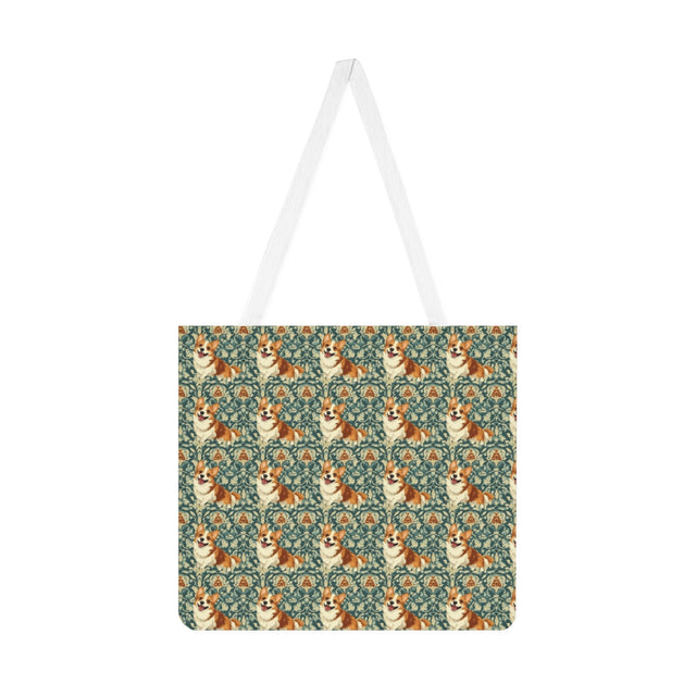 Victorian Garden Corgis Tote Bag