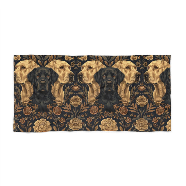 Victorian Garden Labs Beach Towel