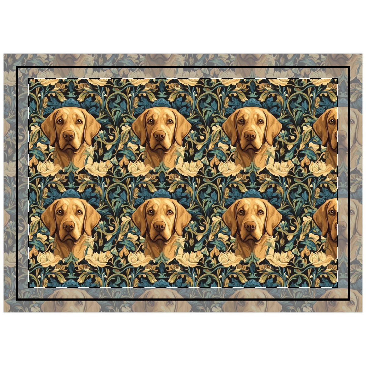 Victorian Garden Retrievers Throw Pillow