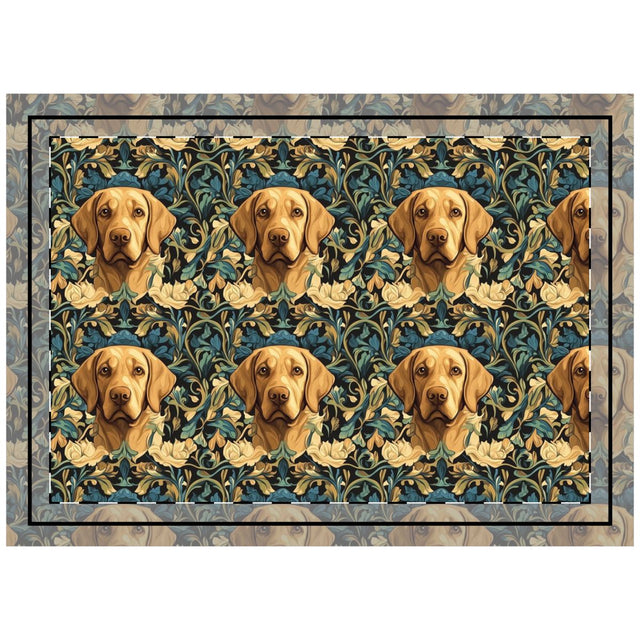 Victorian Garden Retrievers Throw Pillow