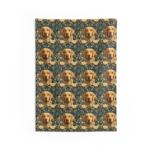 Victorian Garden Retrievers Wall Tapestry
