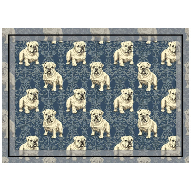 Victorian Manor Bulldogs Throw Pillow