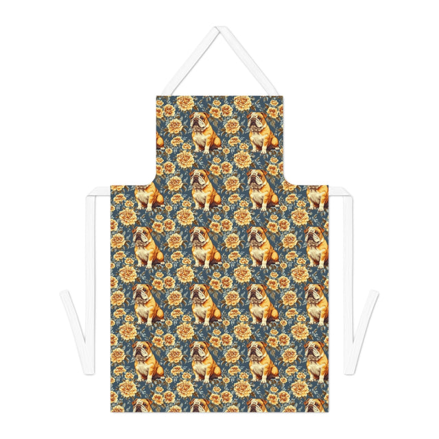 Victorian Rose Garden Bulldogs Apron