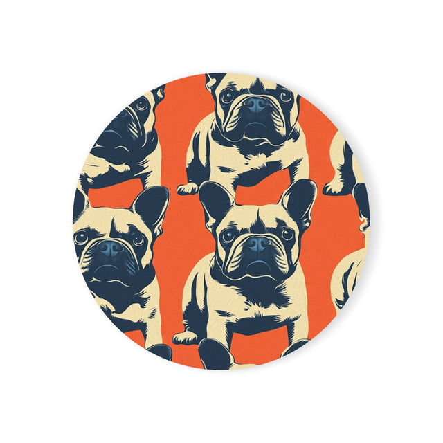 Vintage Denim Frenchies Coasters