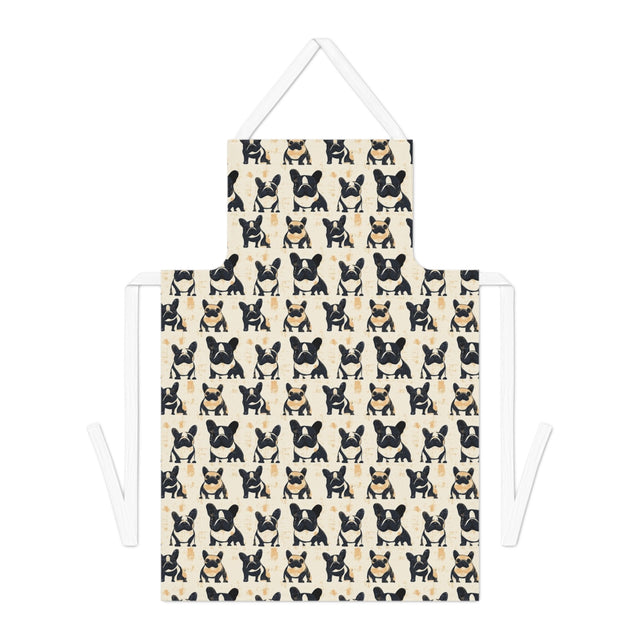 Vintage Frenchie Block Print Apron