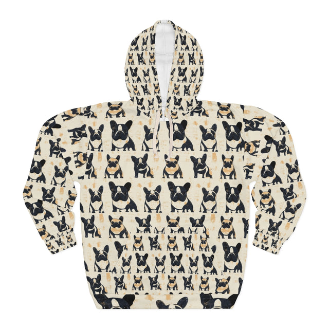Vintage Frenchie Block Print Hoodie