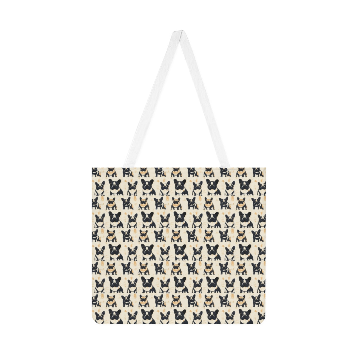 Vintage Frenchie Block Print Tote Bag