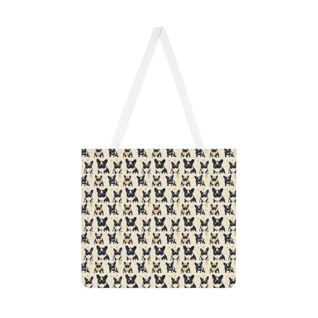 Vintage Frenchie Block Print Tote Bag