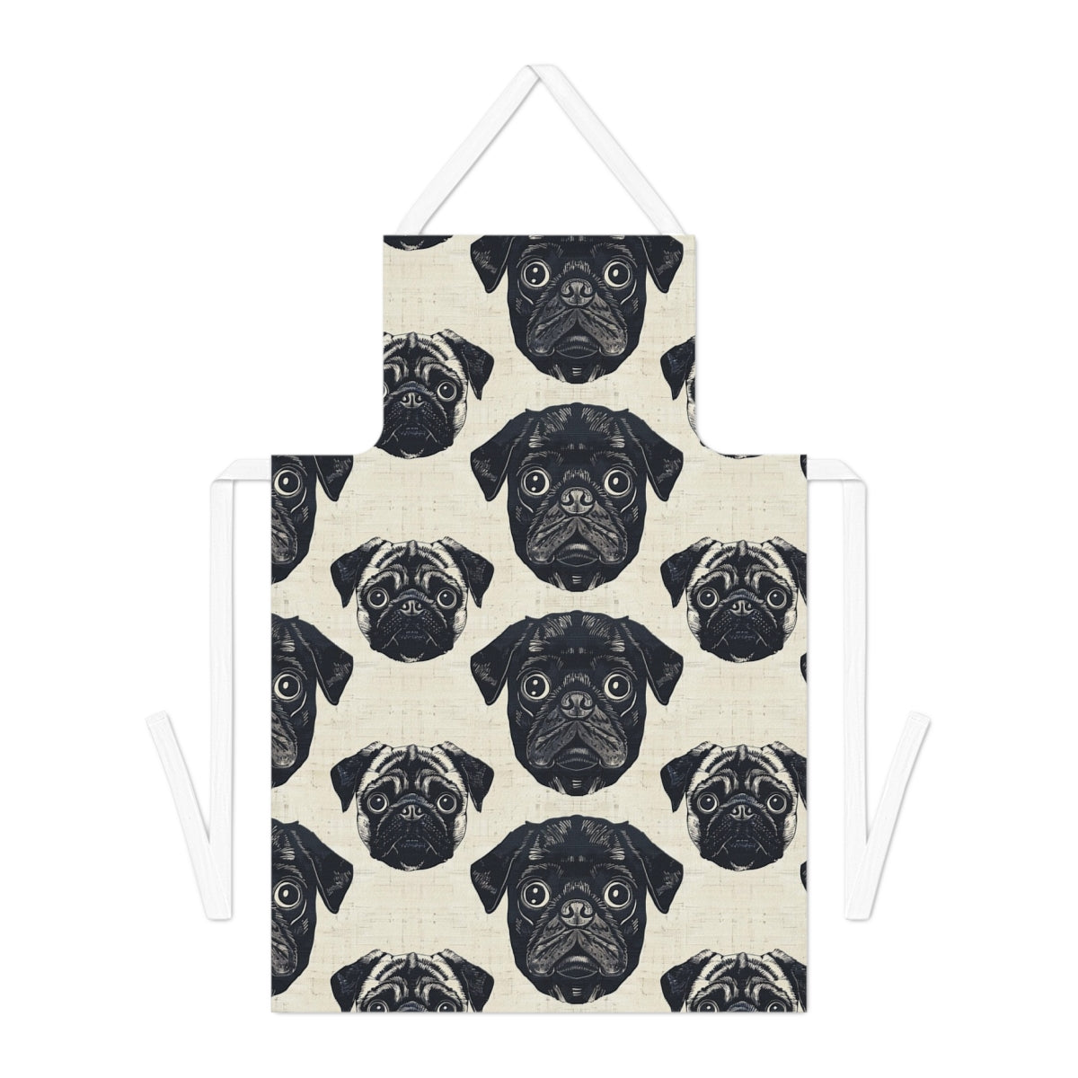 Woodcut Pug Society Apron