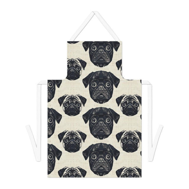 Woodcut Pug Society Apron